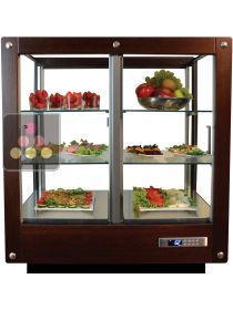 4-sided refrigerated display cabinet for fresh products and dishes  CALICE DESIGN