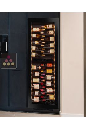 Two temperature wine for service and/or aging integrated cabinet