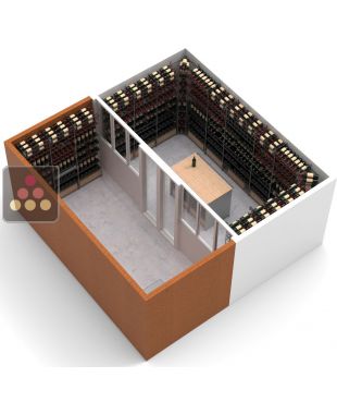 Arrangement of 2387 bottles cellars - Specific manufacturing - Essentiel System - H=208cm Ma Cave à Vin