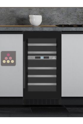 Dual temperature wine service cabinet - can be built-in under a counter