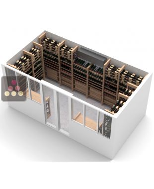 Arrangement of 1074 bottle cellars - Specific manufacturing - Wood System ARCHITECTURE INTERIEURE DU VIN
