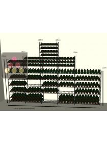 Arrangement of 660 bottle cellars - Specific manufacturing - Essentiel System ARCHITECTURE INTERIEURE DU VIN