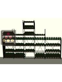 Arrangement of 742 bottle cellars - Specific manufacturing - Essentiel System ARCHITECTURE INTERIEURE DU VIN