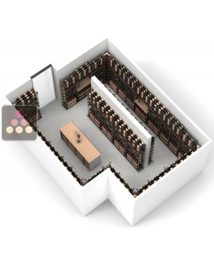 Arrangement of 5080 bottle cellars - Specific manufacturing - Essentiel System ARCHITECTURE INTERIEURE DU VIN