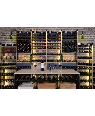 Lighting - Metal cellar fittings with vertical and horizontal LED supports -without LED supply - Essentiel System ARCHITECTURE INTERIEURE DU VIN