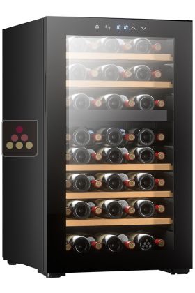Dual temperature wine service cabinet