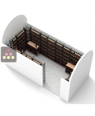 Arrangement of 3872 bottles cellars - Specific manufacturing - Essentiel System - H=220cm Ma Cave à Vin