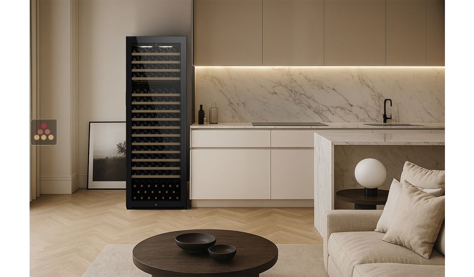 1 temperature wine cabinet for storage and service