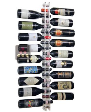 Wall Mounted Bottle Rack in Plexiglass for 18 bottles - Display Model SOBRIO