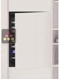Dual temperature built in wine cabinet for service or aging self-ventilated with a customizable front LE CHAI