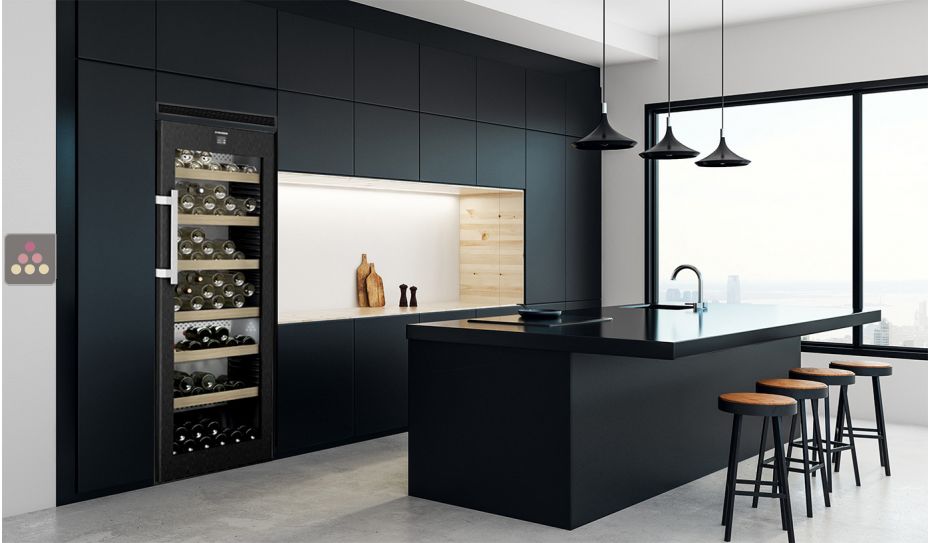 Connected 2 temperature wine cabinet for ageing or service