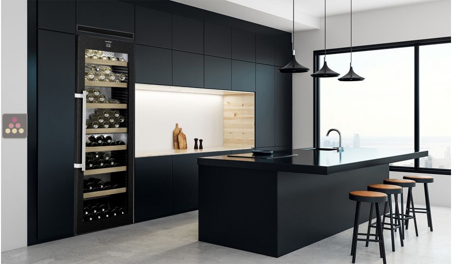Built-in connected 2 temperature wine cabinet for ageing or service
