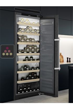 Built-in connected 2 temperature wine cabinet for ageing or conservartion