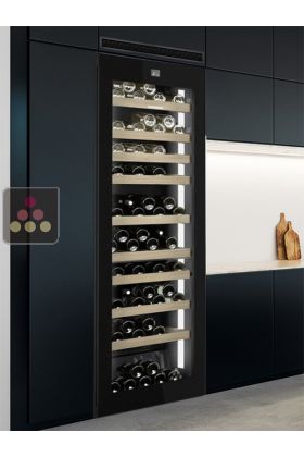 Built-in connected 2 temperature wine cabinet for ageing or service