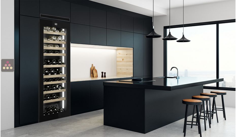 Built-in connected 2 temperature wine cabinet for ageing or service