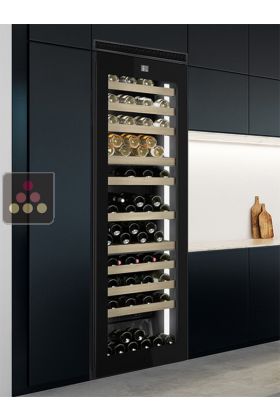 Built-in connected 3 temperature wine cabinet for ageing or service