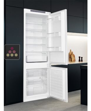 Combined built-in refrigerator and freezer with customizable front panels - 236L FRIGELUX