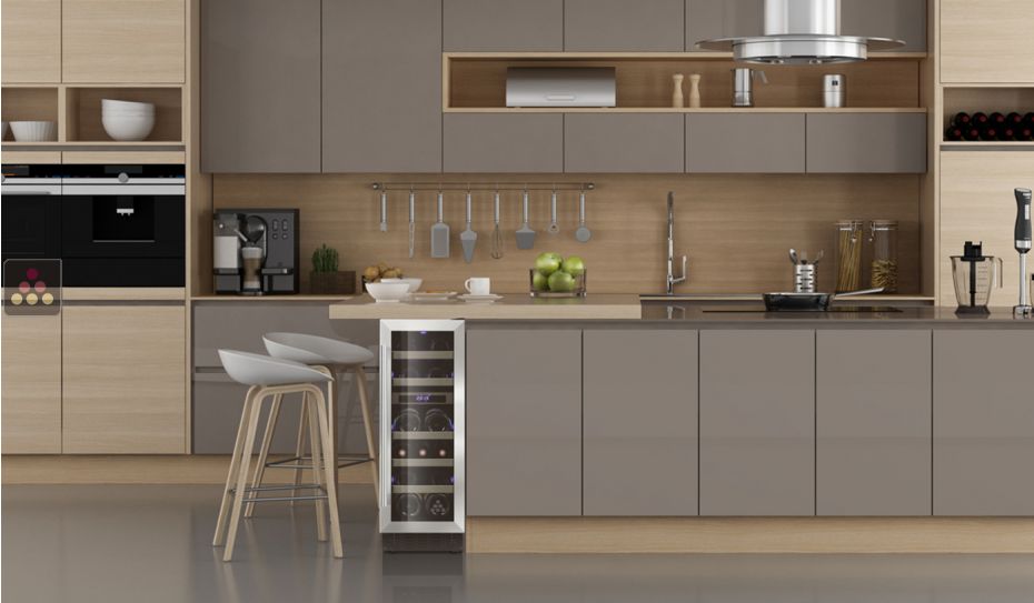 Dual temperature built in wine service cabinet - 72cm door