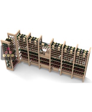 Arrangement of 594 bottle cellars - 6 wooden cases - 20 magnums - Specific manufacturing - Wood System ARCHITECTURE INTERIEURE DU VIN