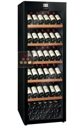 Multi-temperature wine storage and service cabinet