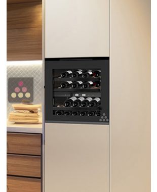 Dual temperature built in wine cabinet for service self-ventilated - Push open door NESTOR M WINE