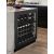 Dual temperature dark inox built in wine service cabinet - 72cm push-open Door
