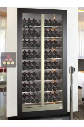 Built-in multi-purpose wine cabinet storage or service - Inclined bottles