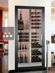 Professional built-in multi-temperature wine display cabinet - Mixed shelves CALICE DESIGN