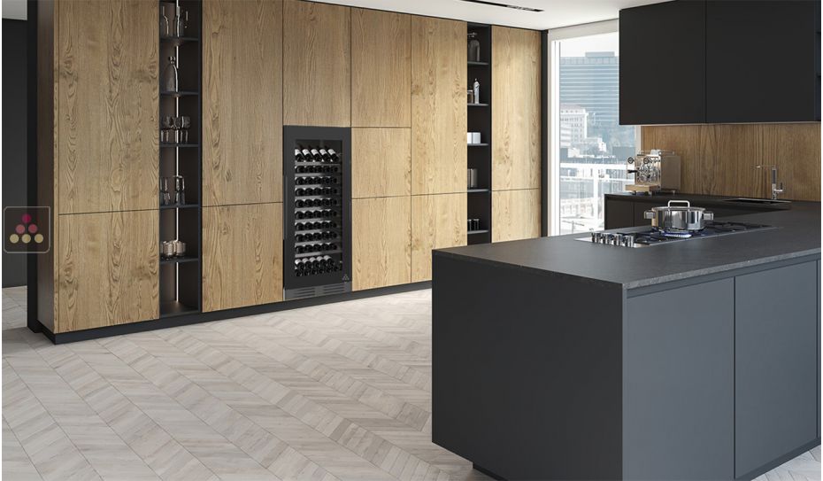 Built-in single temperature wine cabinet for service