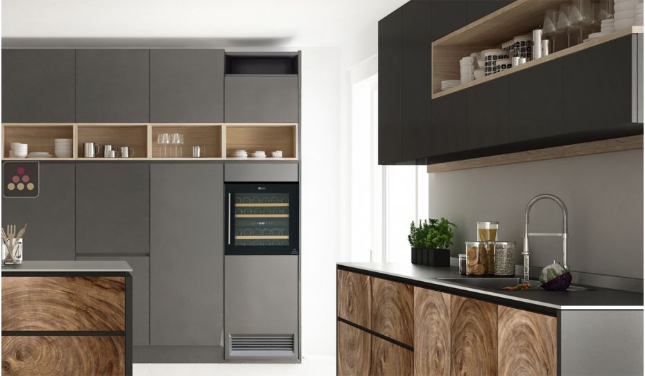 2 temperatures built in wine conservation cabinet