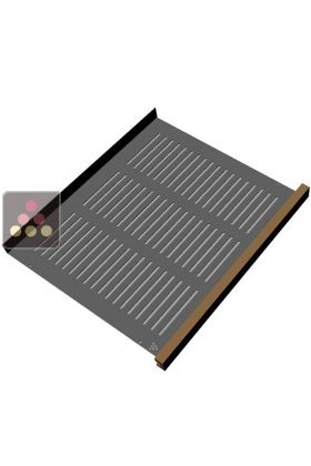 Stainless steel shelf with wooden front