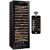 Connected mono or multi-temperature wine cabinet for service and storage with smart shelves
