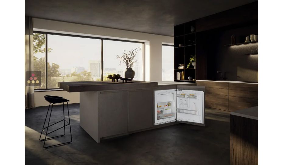 Mini fridge / freezer - integrable under counter with decorative panel coverable - 106 Litres