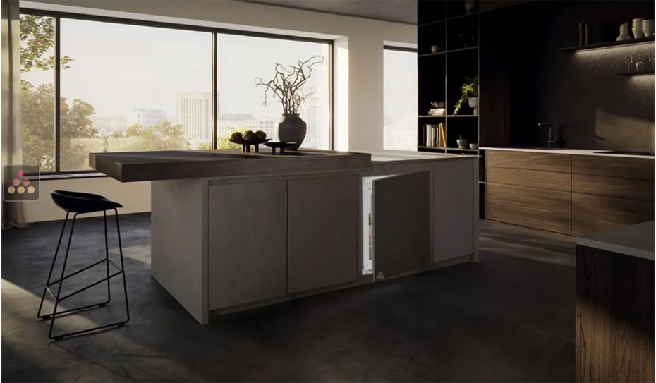 Mini fridge / freezer - integrable under counter with decorative panel coverable - 106 Litres