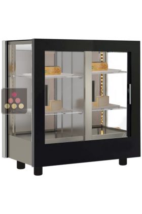 Refrigerated display cabinet for cheese presentation - Pro - 3 glazed sides - Interchangeable cover