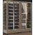 Combination of 2 wine display cabinet - Pro - 4 glazed sides - Interchangeable cover - Mixed equipment