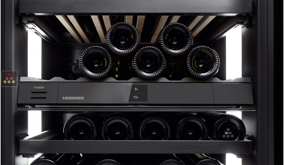 Dual temperature wine cabinet for storage and service - can be fitted
