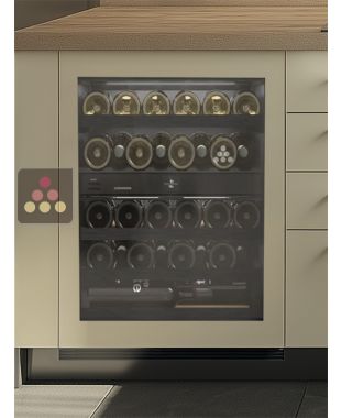 Dual temperatures built-in wine cabinet for storage and/or service - Customizable front
 LIEBHERR