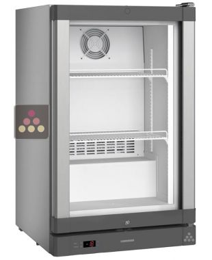 Countertop ventilated negative cabinet, glass door - Silver steel - 93L LIEBHERR PRO