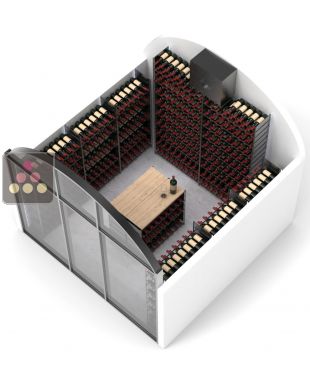 Arrangement of 1968 bottles cellars - Specific manufacturing - Storage 24 blles - Essentiel System - H=220cm and H=170cm Ma Cave à Vin