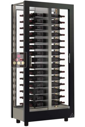 Wine display cabinet-Pro- 4 glazed sides  - Without cladding - Horizontal bottles