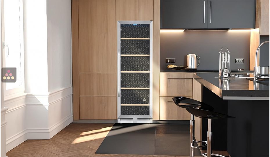 Built-in single-temperature wine cabinet for service or storage