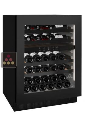 Dual temperature wine service cabinet