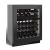 Dual temperature dark inox wine service cabinet