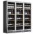 Built-in combination of 3 conservation or service wine cabinet - Stainless steel cladding - Vertical bottles