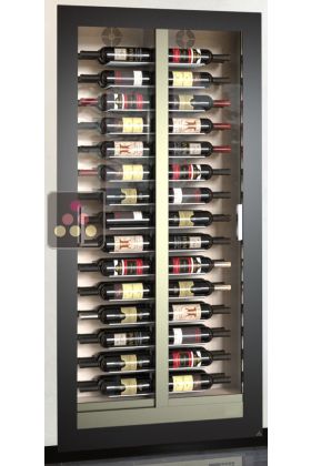 Built-in wine cabinet - Flat frame - Horizontal bottles - 38cm deep