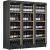Built-in combination of 3 conservation or service wine cabinet - Vertical bottles