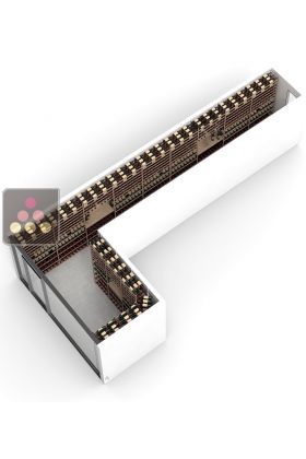 Wood and metal cellar rack for 1850 bottles - Specific manufacturing - Essentiel Wood