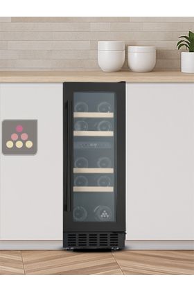 Dual temperature wine cabinet for conservation and/or service - can be built-in under a counter