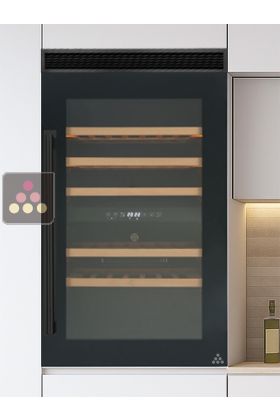 Built-in dual temperature wine cabinet for conservation or/and service